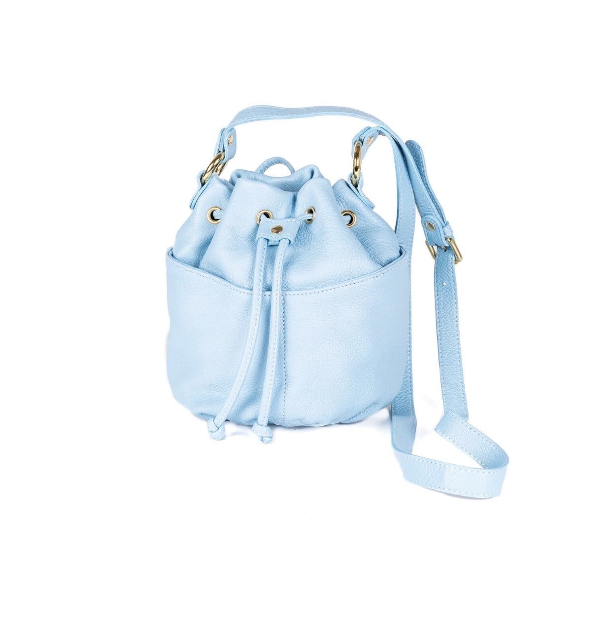 Tink Sky Blue Leather Handbag Made in NYC Pietro NYC